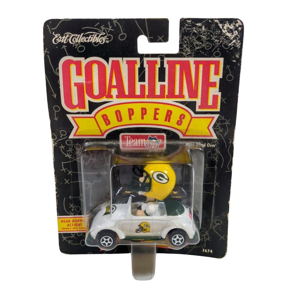Ertl Goalline Boppers Green Bay Packers Diecast Car Bobblehead NFL F674-7HEO